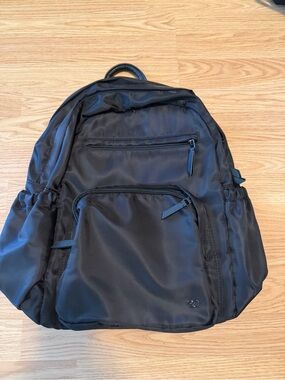 Black Nylon Backpack – Spacious Everyday Carry with snag in the front
